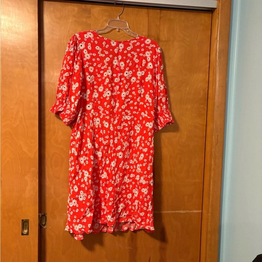 RIXO Red Floral Midi Dress - Picture 2 of 3